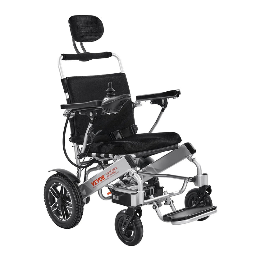 VEVOR Electric Wheelchair 300lbs Adjustable Backrest Foldable 13 Mile