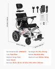 VEVOR Electric Wheelchair 300lbs Capacity Adjustable Backrest Foldable 13 Mile