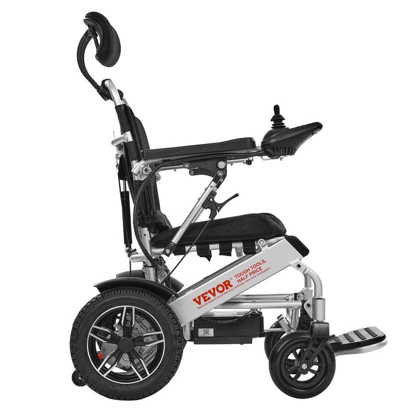 VEVOR Electric Wheelchair 300lbs Capacity Adjustable Backrest Foldable 13 Mile