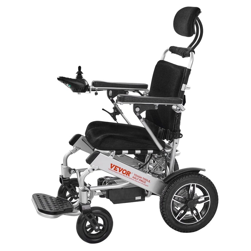 VEVOR Electric Wheelchair 300lbs Capacity Adjustable Backrest Foldable 13 Mile