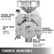 VEVOR Commercial Grinding Machine for Grain 2200W,Electric Stainless Steel Grain Grinder 30-50KG/H,Automatic Industrial Superfine Grain Grinder for Dried Materials Chinese Herb Spice Pepper Soybean