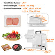 VEVOR Commercial Meat Tenderizer, Heavy Duty Stainless Steel Kitchen Tool with Handle, Meat Tong, and Cleaning Brush, 450W Electric Meat Tenderizer Machine for Beef, Turkey, Chicken, Pork, and Fish