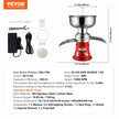 VEVOR Milk Cream Centrifugal Separator, 304 Stainless Steel Electric Cream Separators, 100L/H Output 10500RPM Goat Milk Separator, 30W Cow Cream Separator, Milk Skimmer with 5L Bowl Capacity, 100-240V