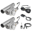 VEVOR Electric Exhaust Cutout, 2.5 Inch 2PCS Universal Stainless Steel Exhaust Valve Kit with One Controller Remote Kit, Cut Out Valve, Y Pipe, Remote Control, Fits Trucks, Sedans, Sports Cars, SUVs