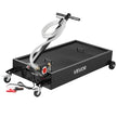 VEVOR Low Profile Oil Drain Pan, 20 Gallon Oil Drain Pan with Pump, Oil Change Pan with 180W Electric Pump, 8.2ft Hose & Folding Handle, Rolling Oil Drain Cart for Trucks, Buses, RVs