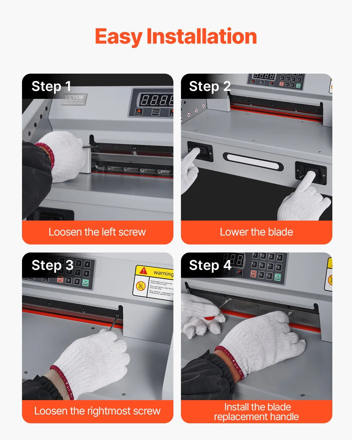 VEVOR Paper Cutter Blade Heavy Duty Steel Blade Replacement for E330D/E330S