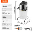 VEVOR Electric Bud Trimmer, 18'' Electric Leaf Trimmer Machine with 60W Adjustable Speed, Tillable Trimmer with Stainless-Steel Blades, Bud Leaf Trimmer Mesh Bag & Hand Pruner Included for Leaves, Bud