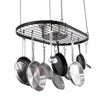 VEVOR Hanging Pot Rack, 32 inch Hanging Pot Rack Ceiling Mount, Ceiling Pot Rack with 12 S Hooks, 80 lbs Loading Weight, Ideal for Home, Restaurant, Kitchen Cookware, Utensils