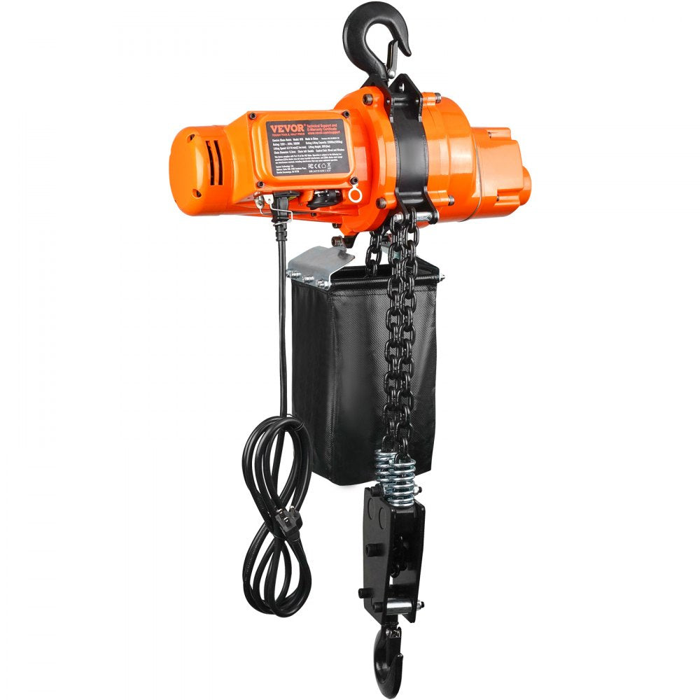 VEVOR Electric Chain Hoist Single Phase Crane Hoist 2200 lbs Load 20 ft Lifting