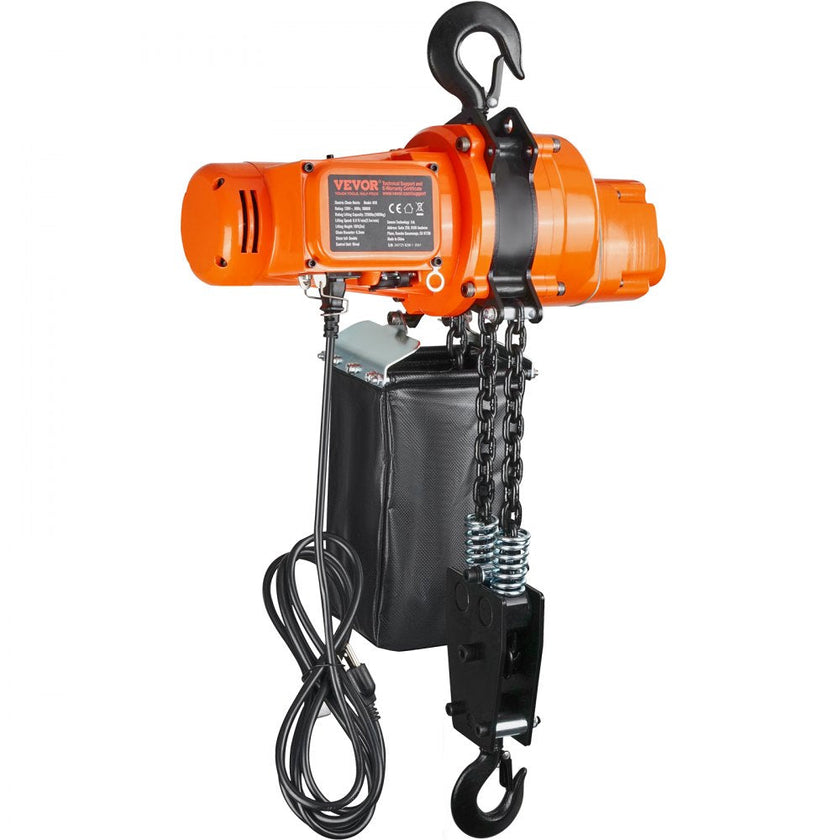 VEVOR Electric Chain Hoist Single Phase Crane Hoist 2200 lbs Load 10 ft Lifting