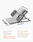VEVOR Electric Lifting Backrest 300 lbs 4-68° Adjustable with Guardrail & Pouch