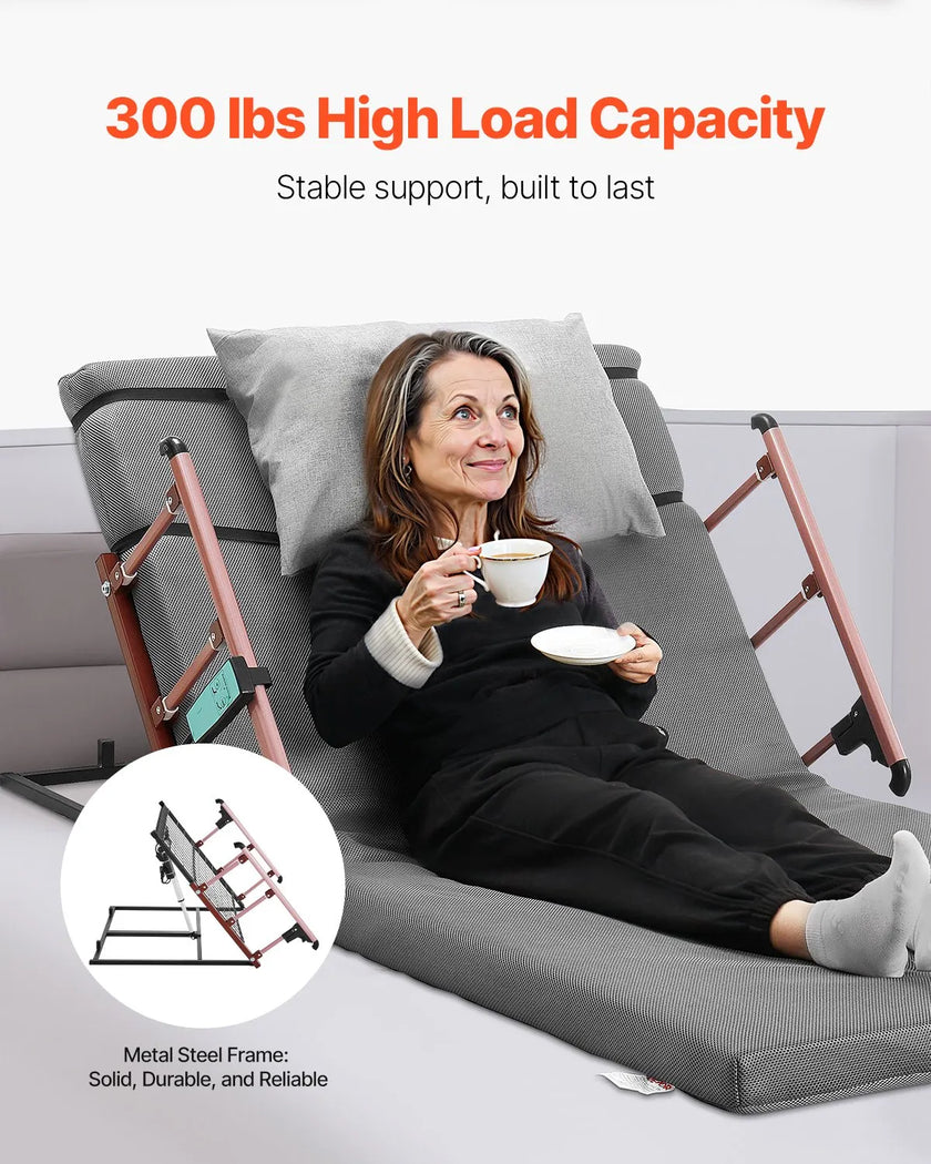VEVOR Electric Lifting Backrest 300 lbs 4-68° Adjustable with Folable Guardrail