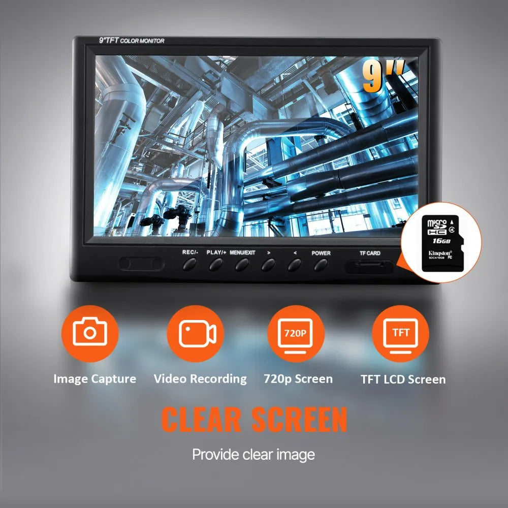 VEVOR Sewer Camera with 512Hz Locator, 9