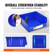 VEVOR Plastic Storage Bin, (11-Inch x 11-Inch x 5-Inch), Hanging Stackable Storage Organizer Bin, Blue/Red, 6-Pack, Heavy Duty Stacking Containers for Closet, Kitchen, Office, or Pantry Organization