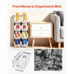 Plastic Stackable Storage Bins – 8 Pack Transparent Organizer Containers
