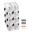 Plastic Stackable Storage Bins – 8 Pack Transparent Organizer Containers
