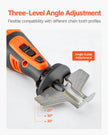 VEVOR Cordless Chainsaw Sharpener, 5-Speed Adjustable Electric Saw Chain Sharpener 5000-30000 RPM, Rechargeable Handheld Chainsaw Sharpening Tool with 4 Sharpening Heads & Angle Guide Attachment