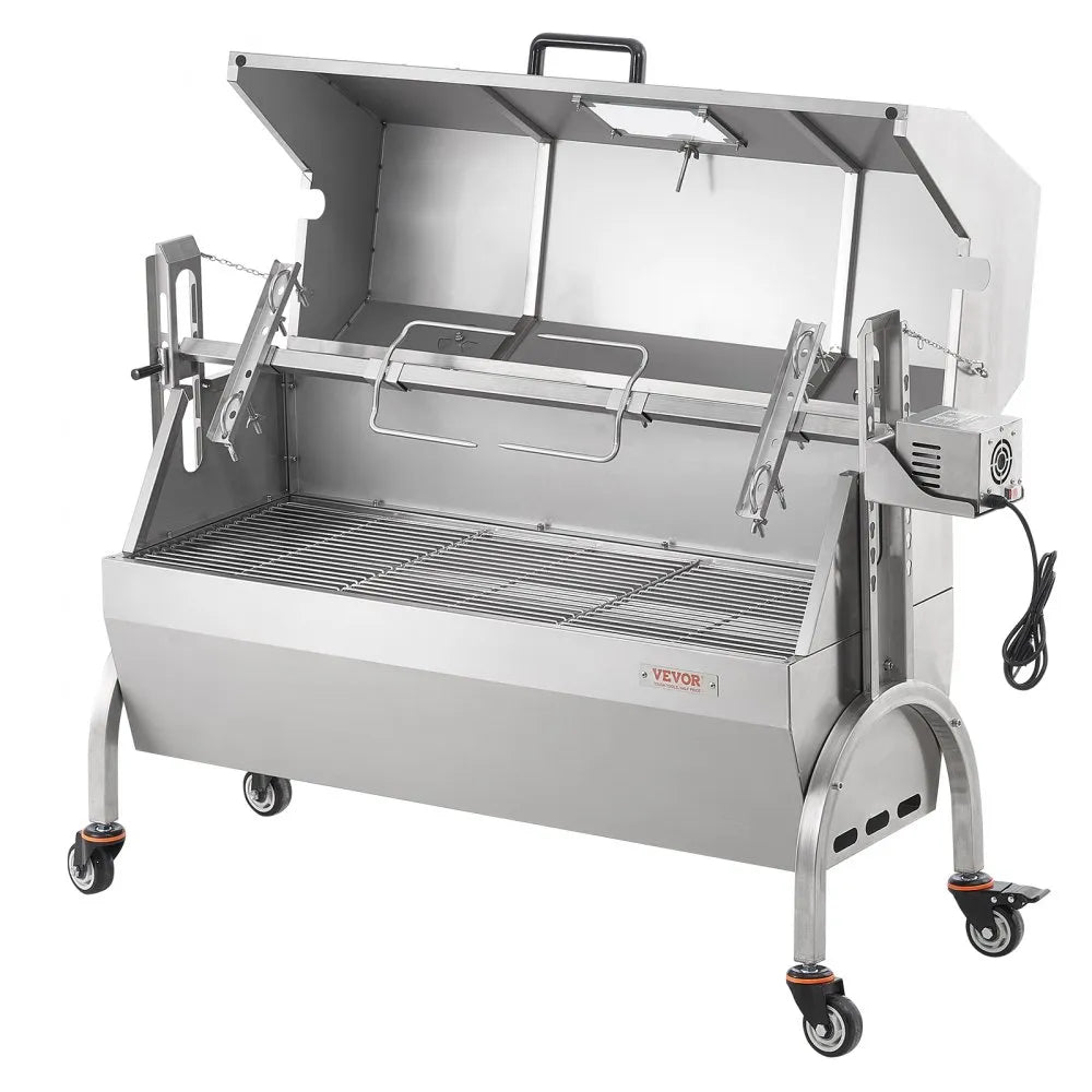 VEVOR Roaster Spit Rotisserie BBQ Grill Pig Lamb Chicken Roaster 52W 198LBS