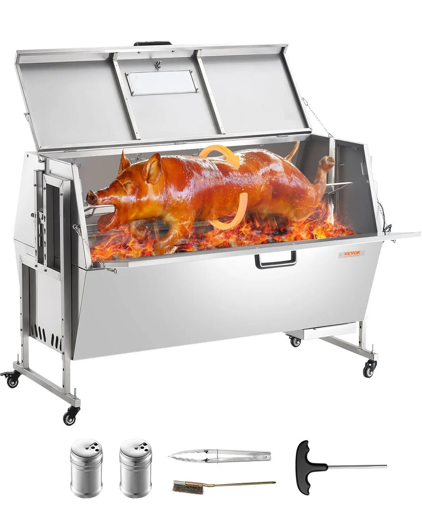 VEVOR Roaster Spit Rotisserie BBQ Grill Pig Lamb Chicken Roaster 60W 286 LBS