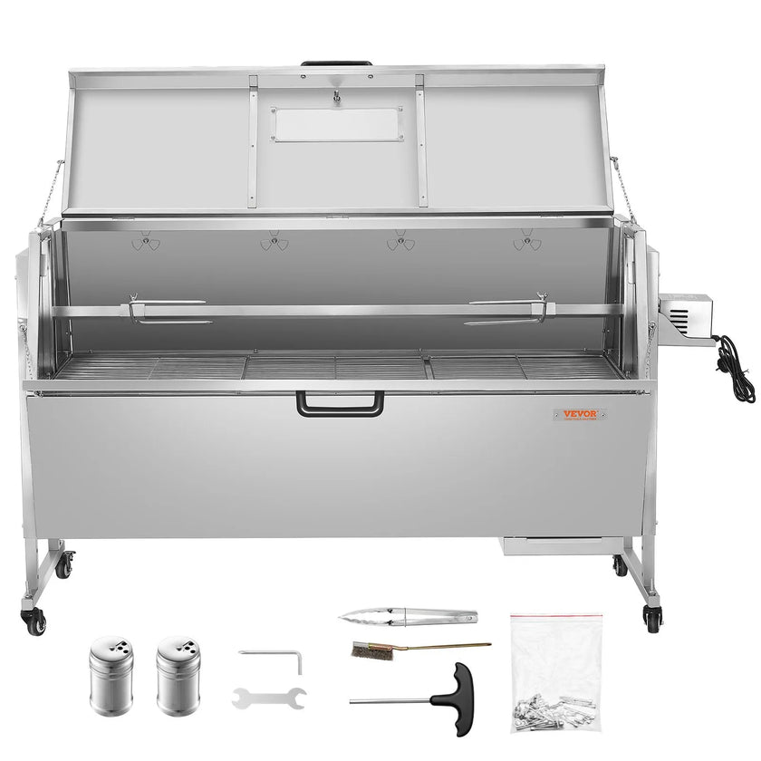 VEVOR Roaster Spit Rotisserie BBQ Grill Pig Lamb Chicken Roaster 60W 286 LBS