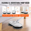 VEVOR Cordless Electric Mop Electric Spin Mop Floor Cleaning Dual Spinning Heads