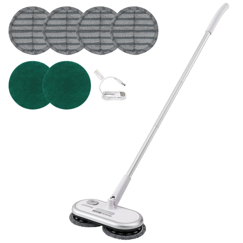VEVOR Cordless Electric Mop Electric Spin Mop Floor Cleaning Dual Spinning Heads