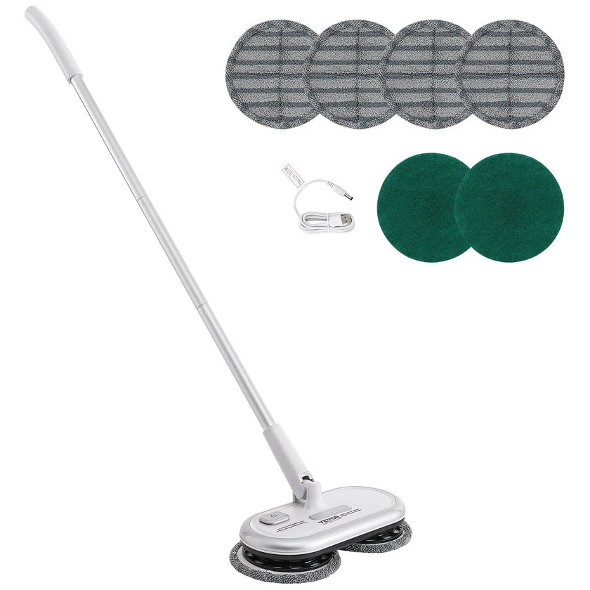 VEVOR Cordless Electric Mop Electric Spin Mop Floor Cleaning Dual Spinning Heads