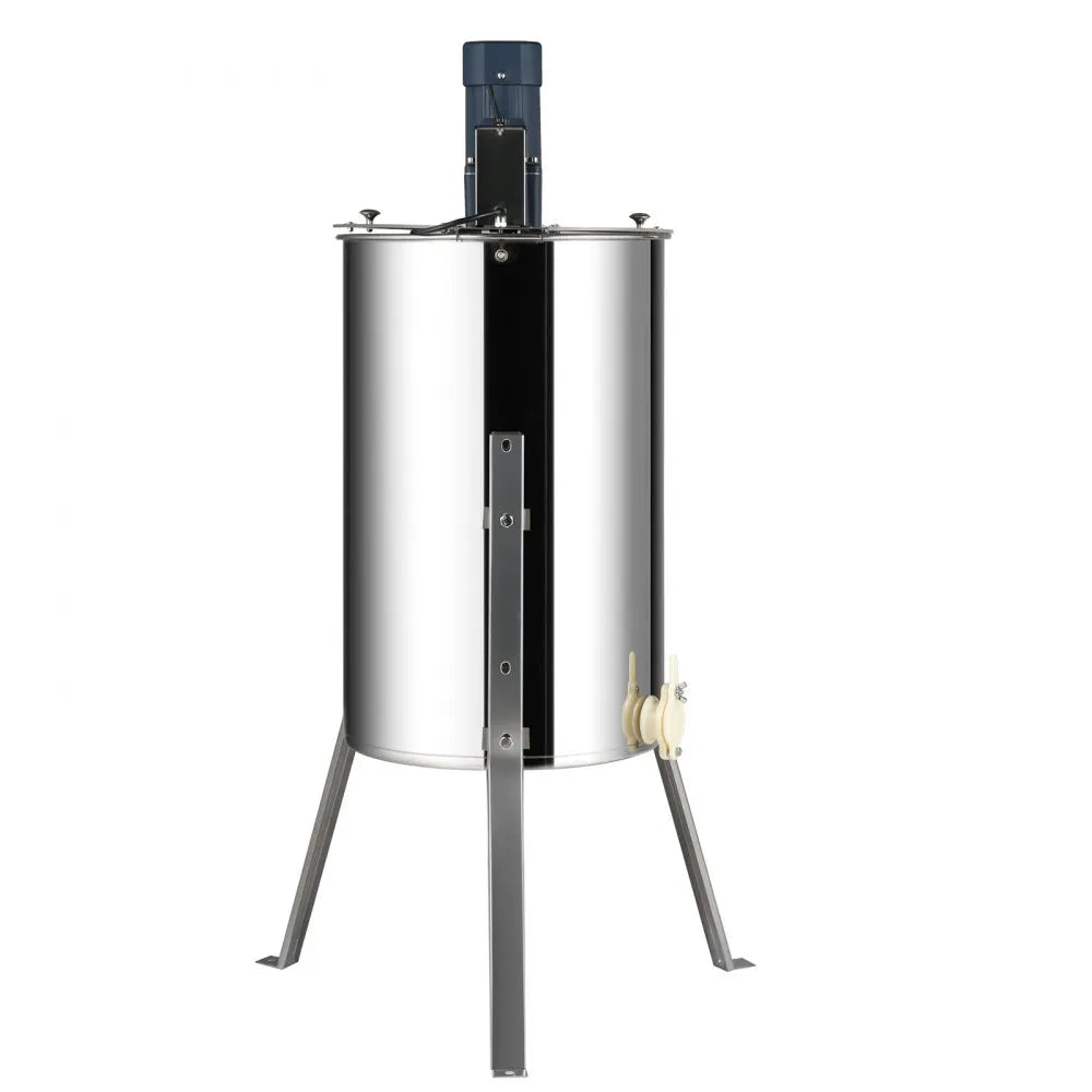 VEVOR Electric Honey Extractor, 2/4 Frames Honey Spinner Extractor, Stainless Steel Beekeeping Extraction, Honeycomb Drum Spinner with Lid, Apiary Centrifuge Equipment with Height Adjustable Stand