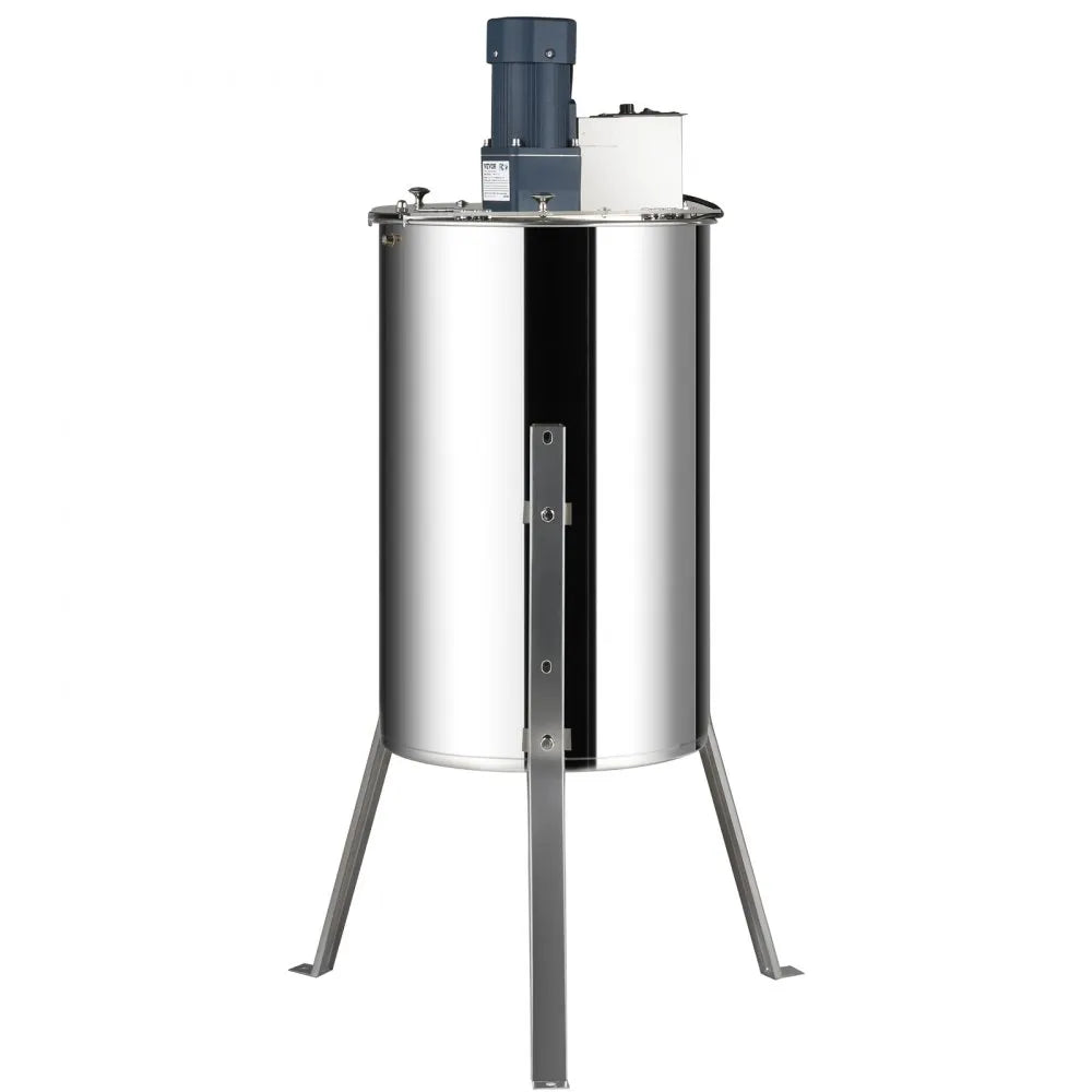 VEVOR Electric Honey Extractor, 2/4 Frames Honey Spinner Extractor, Stainless Steel Beekeeping Extraction, Honeycomb Drum Spinner with Lid, Apiary Centrifuge Equipment with Height Adjustable Stand