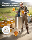 VEVOR Electric Honey Extractor 3 Frame Honey Spinner Beekeeping Stainless Steel