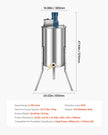 VEVOR Electric Honey Extractor 3 Frame Honey Spinner Beekeeping Stainless Steel