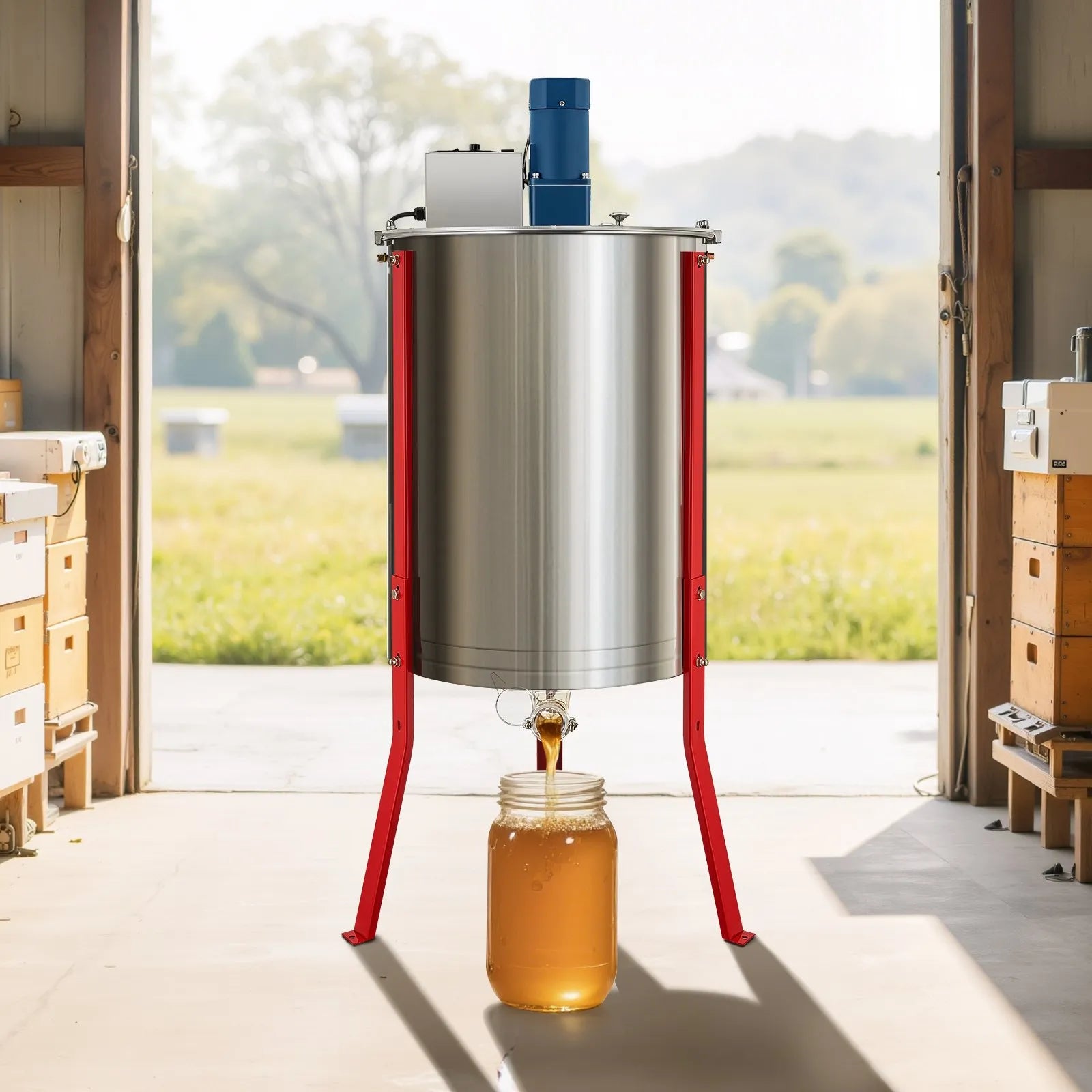 VEVOR Electric Honey Extractor 6 Frame Honey Spinner Beekeeping Stainless Steel