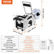 VEVOR Semi-Automatic Round Labeling Machine, 20-50pcs/min, Electric Bottle Label Applicator for Round Bottles, Round Bottle Labeler Suitable for Bottle Diameter 0.78-4.72 inches (with Pressing Bar)