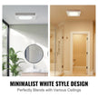 VEVOR Bathroom Exhaust Fan, 80 CFM High-Efficiency Ventilation, 1.5sones Low Noise Operation All-Copper Motor, Energy-Saving Bathroom Ceiling Fan, No Need For Attic Access, For Various Ceilings