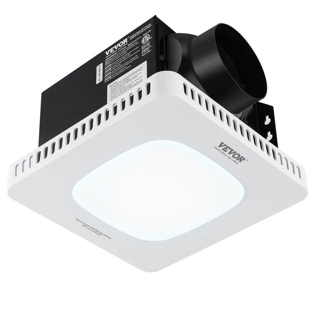 VEVOR Bathroom Exhaust Fan, 80 CFM High-Efficiency Ventilation, 1.5sones Low Noise Operation All-Copper Motor, Energy-Saving Bathroom Ceiling Fan, No Need For Attic Access, For Various Ceilings