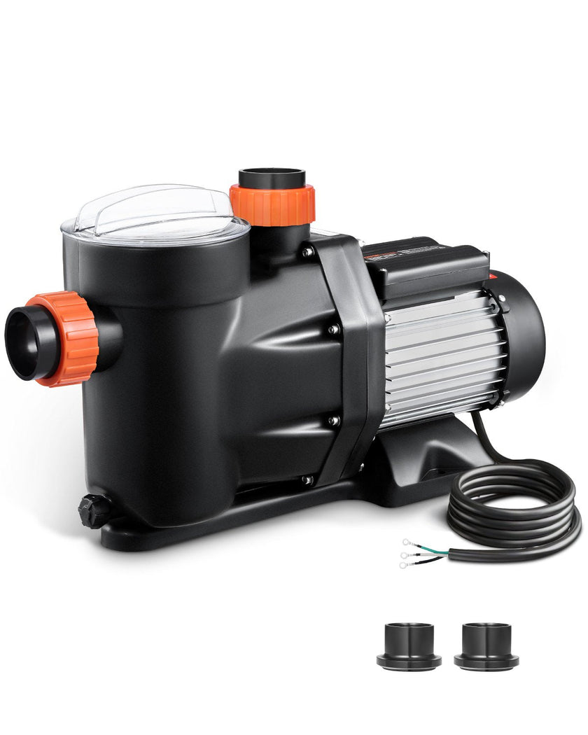 VEVOR 1.5 HP Above Ground Swimming Pool Pump Single Speed 122 GPM 3450 RPM 220V