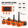 VEVOR Electric Hydraulic Car Floor Jack 5 Ton 12V Built-in Tire Inflator Pump