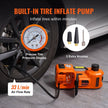 VEVOR Electric Hydraulic Car Floor Jack 5 Ton 12V Built-in Tire Inflator Pump