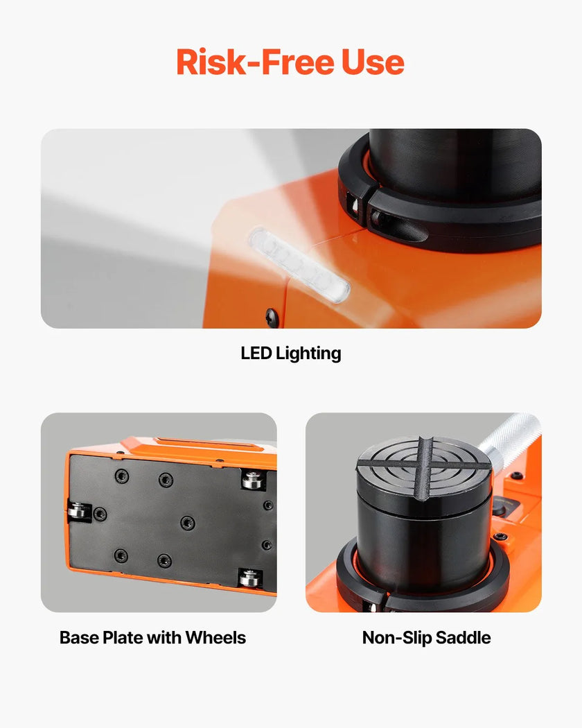 VEVOR Electric Car Jack 15 Tons /33000 lbs Portable Jack kit with LED Light