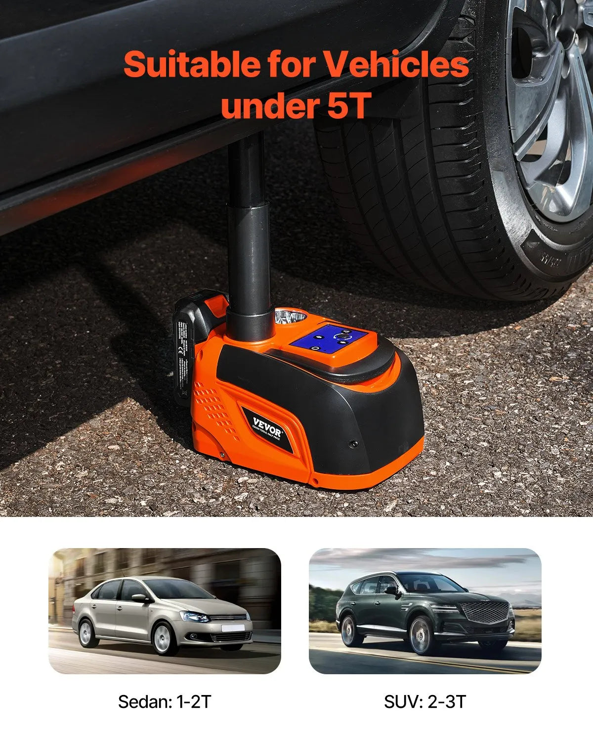 VEVOR Electric Car Jack 5 Tons /11000 lbs Portable Jack kit with Remote Control