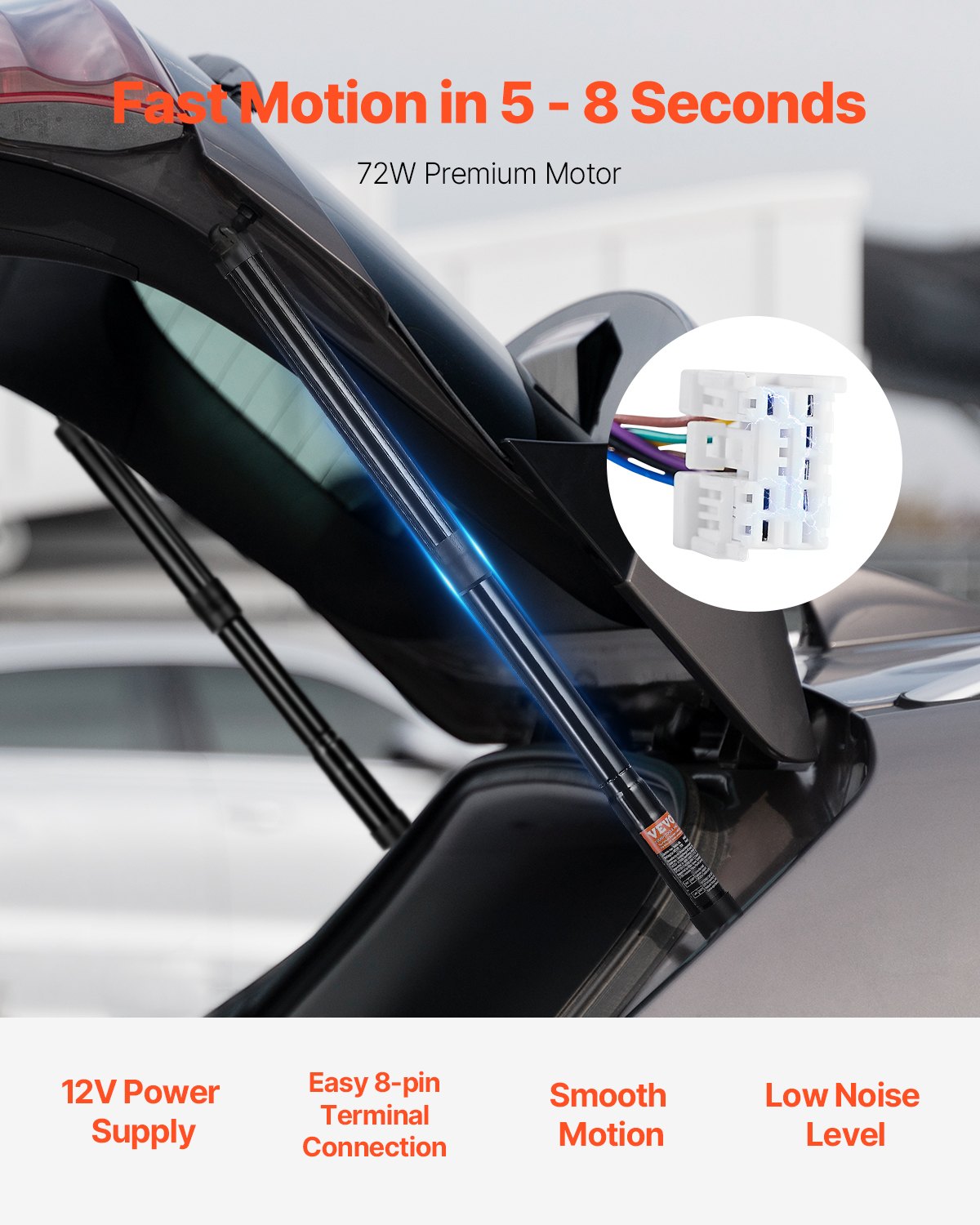 VEVOR 2PCS Rear Liftgate Power Struts Compatible with 2014-2020 Rogue/X-Trail
