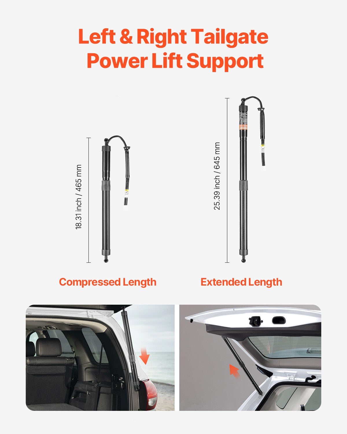 VEVOR 2PCS Rear Liftgate Power Struts Compatible with 2014-2019 Highlander