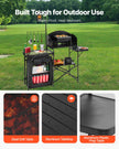 VEVOR Camping Kitchen Table Portable Outdoor Cook Station Storage Aluminum