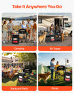 VEVOR Camping Kitchen Table Portable Outdoor Cook Station Storage Aluminum