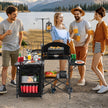 VEVOR Camping Kitchen Table Portable Outdoor Cook Station Storage Aluminum