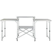 VEVOR Camping Kitchen Table, Folding Outdoor Cooking Table with Storage Carrying Bag, Aluminum Cook Station 3 Cupboard & Detachable Windscreen, Quick Set-up for Picnics, BBQ, RV Traveling, Black