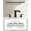 Roman Tub Faucet – 3-Hole Waterfall Bathtub Faucet with Dual Handles