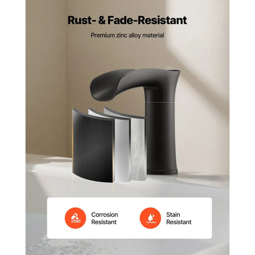 Roman Tub Faucet – 3-Hole Waterfall Bathtub Faucet with Dual Handles