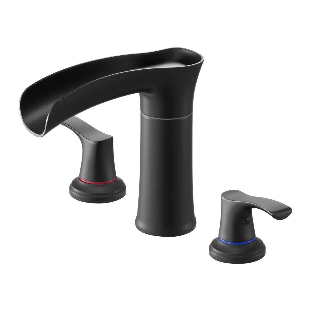 Roman Tub Faucet – 3-Hole Waterfall Bathtub Faucet with Dual Handles