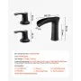 Roman Tub Faucet – 3-Hole Waterfall Bathtub Faucet with Dual Handles